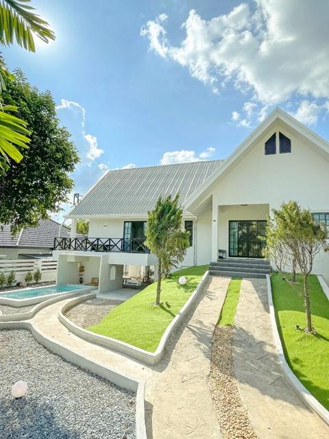 แยกหนองจ๊อม สันทราย ตกแต่งพร้อมอยู่ เช่าบ้านพักพูลวิลล่า2 ชั้น พร้อมสระว่ายน้ำส่วนตัว149 ตร.วา. รร.บ้านศรีบุญเรือง 1.3 ก 1