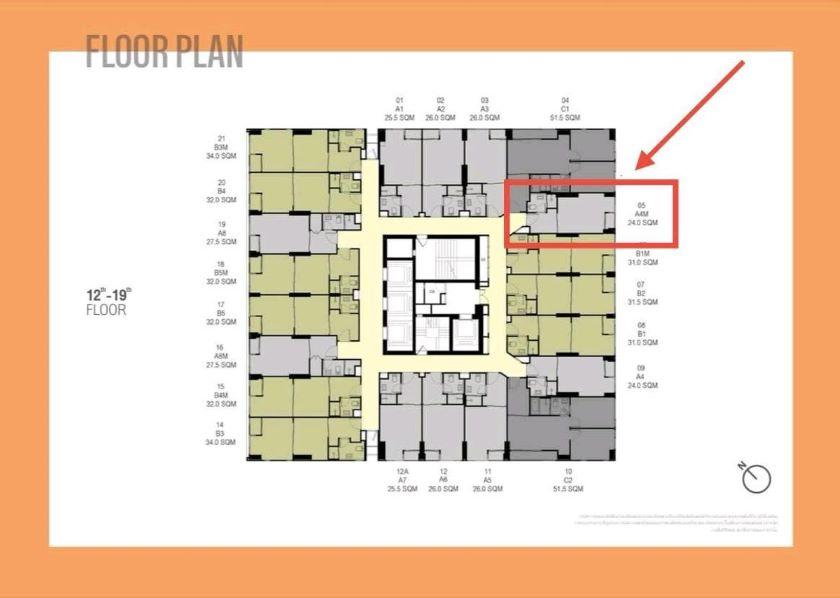 CM04351 ขายดาวน์ คอนโด คัลเจอร์ ทองหล่อ Culture Thonglor คอนโดมิเนียม ซอยสุขุมวิท 59 ถนนสุขุมวิท  11