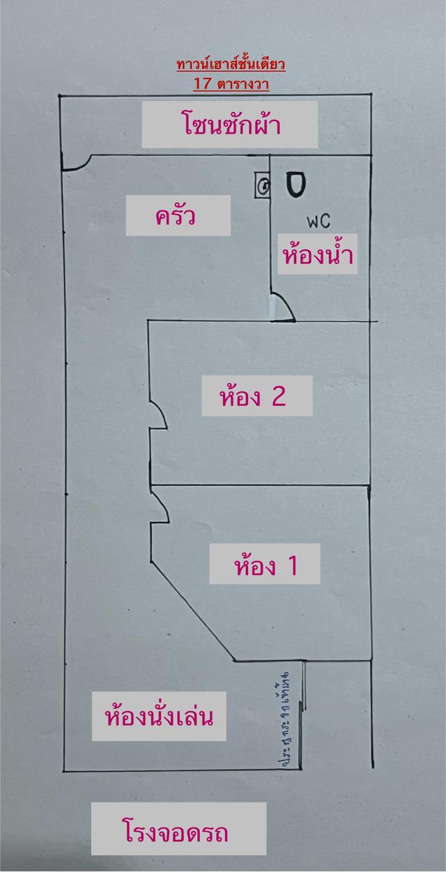 ทาวน์เฮาส์ชั้นเดียว ราคาถูกสุดๆ 5