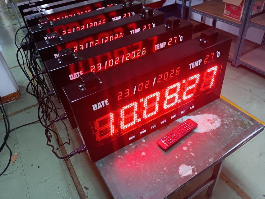 นาฬิกาดิจิตอล รุ่น 2143 นาฬิกาขนาดใหญ่ แสดงเวลา, เวลา, อุณหภูมิ พร้อมกัน LED Digital clock https://www.digitals-board.com รูปที่ 6