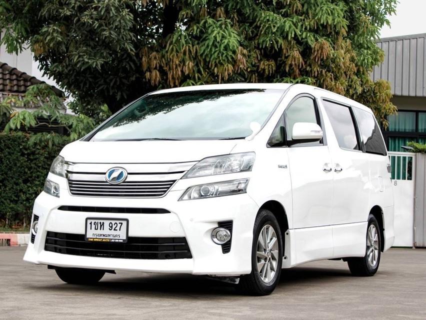 Toyota VELLFIRE 2.4 Hybrid E-Four ปี 2012 โฉม ปี 08-14 สีขาว AUTO เบนซิน + ไฟฟ้า ไมล์เพียง 146,951 km. 