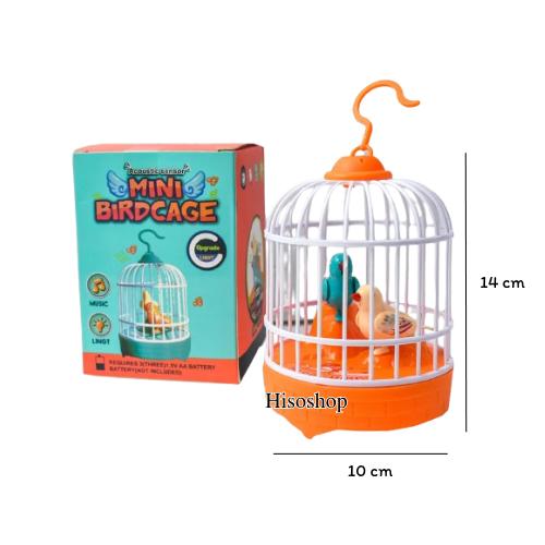 Mini Birdcage Acoustic Toy ของเล่นกรงนกแก้วสุดน่ารัก มาพร้อมระบบตอบสนองเสียงอัตโนมัติ และแสงไฟหลากสี ช่วยเสริมพัฒนาการด้านการฟังและจินตนาการของเด็ก 4