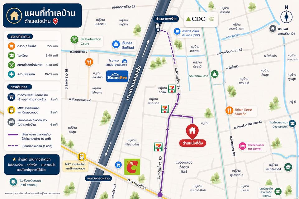 💥 [Vาย] ทาวน์เฮ้าส์รีโนเวทใหม่ ทำเลทอง พร้อมอยู่ ลาดพร้าว 87✨ 1