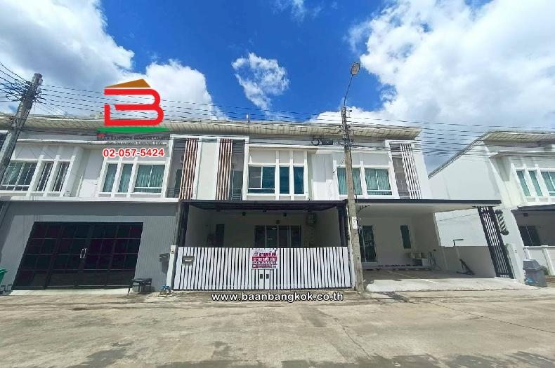 ทาวน์โฮม โครงการ พลีโน่ วงแหวน-รามอินทรา เนื้อที่ 21.8 ตร.ว (เลียบคลองสอง ระหว่างซอย 10 กับซอย 8) แขวงบางชัน เขตคลองสามวา กรุงเทพมหานคร