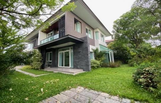 PB5595 ให้เช่าบ้านเดี่ยว หมู่บ้าน วรารมย์ พรีเมี่ยม วัชรพล จตุโชติ หลังมุม บ้านเฟสใหม่ปี61 ทำเลติดสวน 2