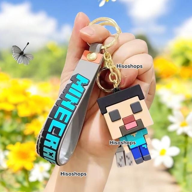Minecraft พวงกุญแจมายคราฟ พวงกุญแจรถยนต์ ห้อยกระเป๋าสวยๆ ของเล่นการ์ตูนน่ารัก หรือเป็นของขวัญวันเกิด 8