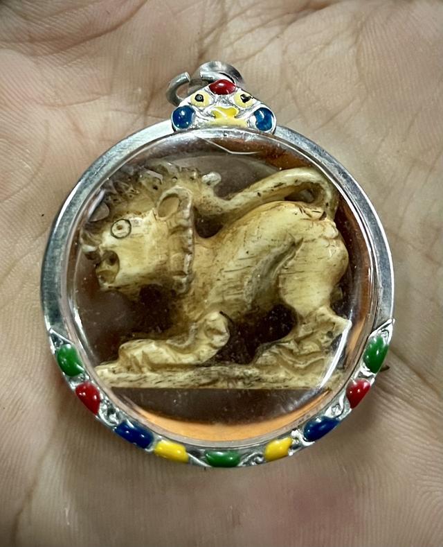 สิงห์งาแกะ หลวงพ่อเฮง ไพรวัลย์ วัดเขาดิน จังหวัดนครสวรรค์ ขนาดห้อยบูชา 4