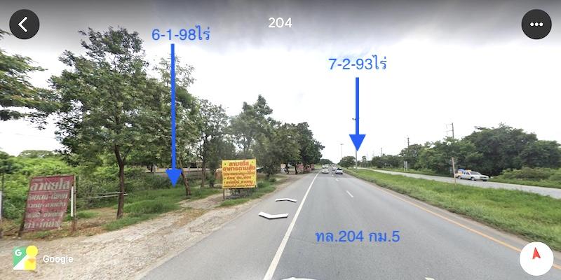 ให้เช่าระยะยาวที่ดินติดถนนเลี่ยงเมือง(204)เนื้อที่ 4ไร่,6ไร่,7ไร่,9ไร่,12ไร่,15ไร่ 1