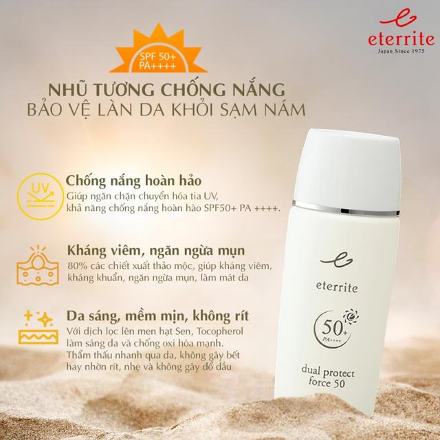 Eterrite SPF 50 PA++++ อิมัลชั่นกันแดดปรับสีผิวภายนอก 3