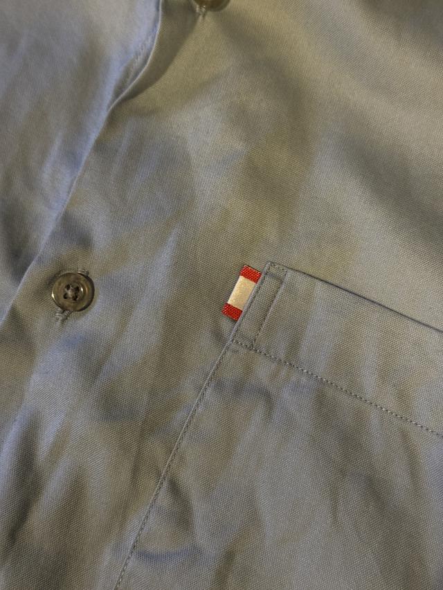 เสื้อเชิ้ตแบรนด์ GQ แขนสั้น สีฟ้า