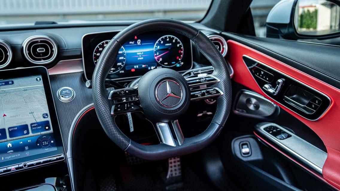 Mercedes-Benz CLE300 4Matic Coupe AMG Dynamic 2025 สีขาว เบาะสีแดง รถออกศูนย์ Benz Thailand เลขไมล์น้อย Warranty ศูนย์เหลือถึง 29/09/2028 รูปที่ 11