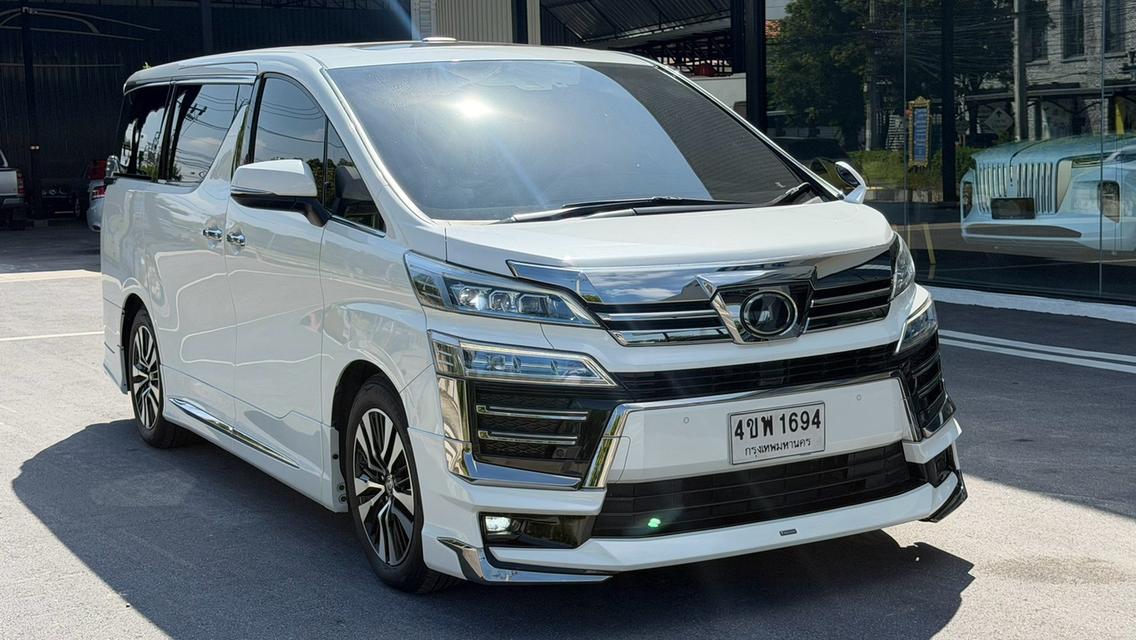 2019 TOYOTA VELLFIRE 2.5 ZG Edition สีขาว Milage 106,XXX KM ชุดแต่ง Modellista รอบคัน กระจกมองหลังเป็นกล้อง รูปที่ 2