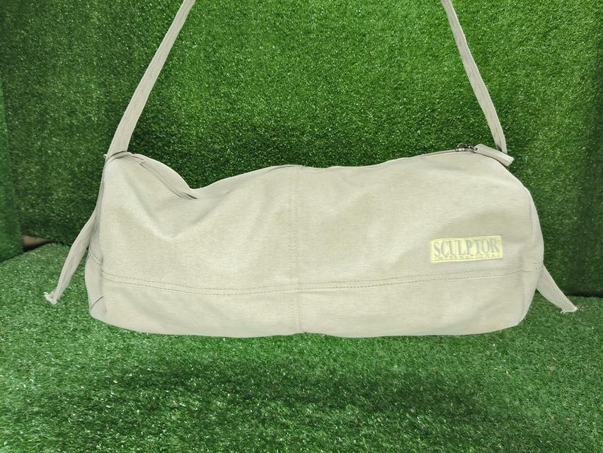 Sculptor Vintage Canvas Duffle Pale Grey Bag