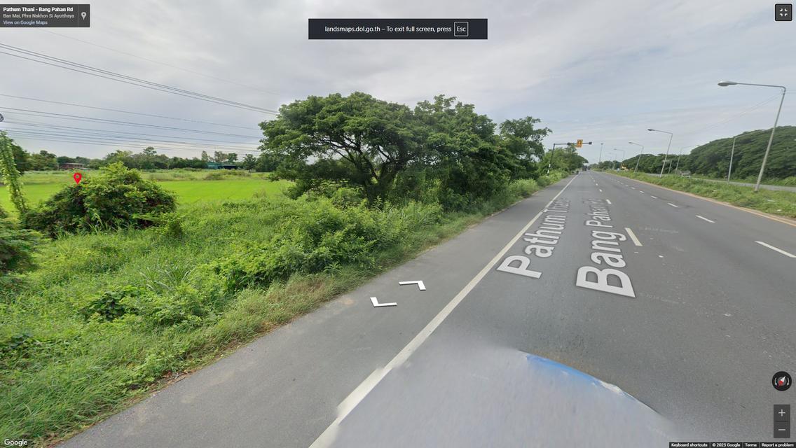 ขายแปลงที่ดินติดถนน หลัก ถ. ปทุมธานี-บางปะหัน สาย347