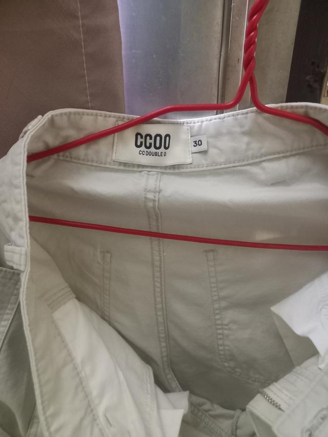 กางเกงขายาวผ้ายืด สีขาว ยี่ห้อ ccoo 2