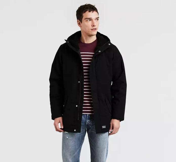 Levi เสื้อแจ็คเก็ต ปาร์ก้า Unisex สภาพดี สำหรับ Winter