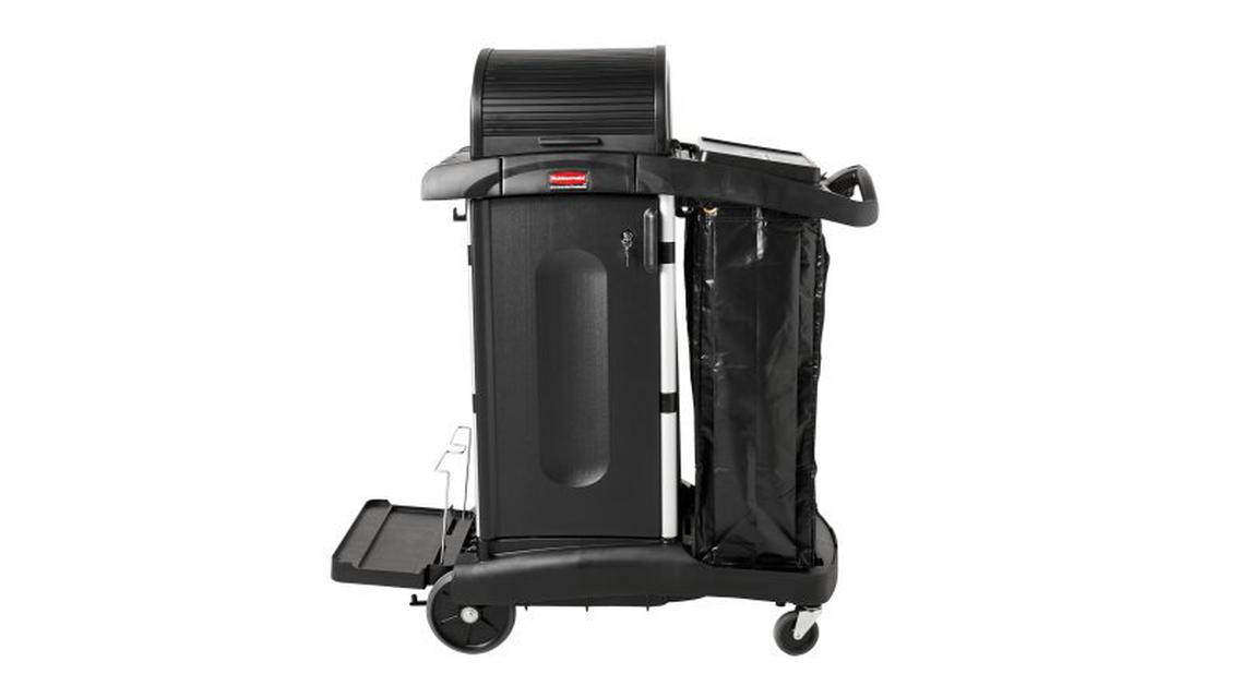 EXECUTIVE JANITORIAL CLEANING CART WITH DOORS AND HOOD 1