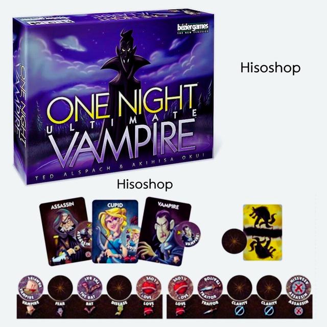 ONE NIGHT ULTIMATE VAMPIRE BOARD บอร์ดเกมแนว Social Deduction (เกมจับผิดทางสังคม) เกมส์สนุกๆสุดฮิต กล่องแข็งสุดหรู