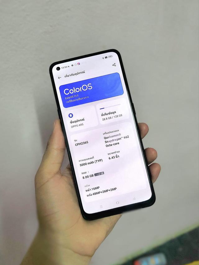 Oppo A95 สีดำด้าน มือ 2 ใช้งานปกติทุกอย่าง 4