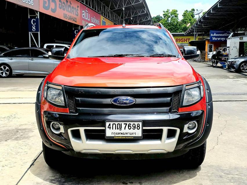 รหัสรถ SEZ7698 📌 Ford Ranger 4 ประตู 2.2 Wildtrak Hi-Rider เกียร์ ออโต้ สี ส้ม ปี 2015 4