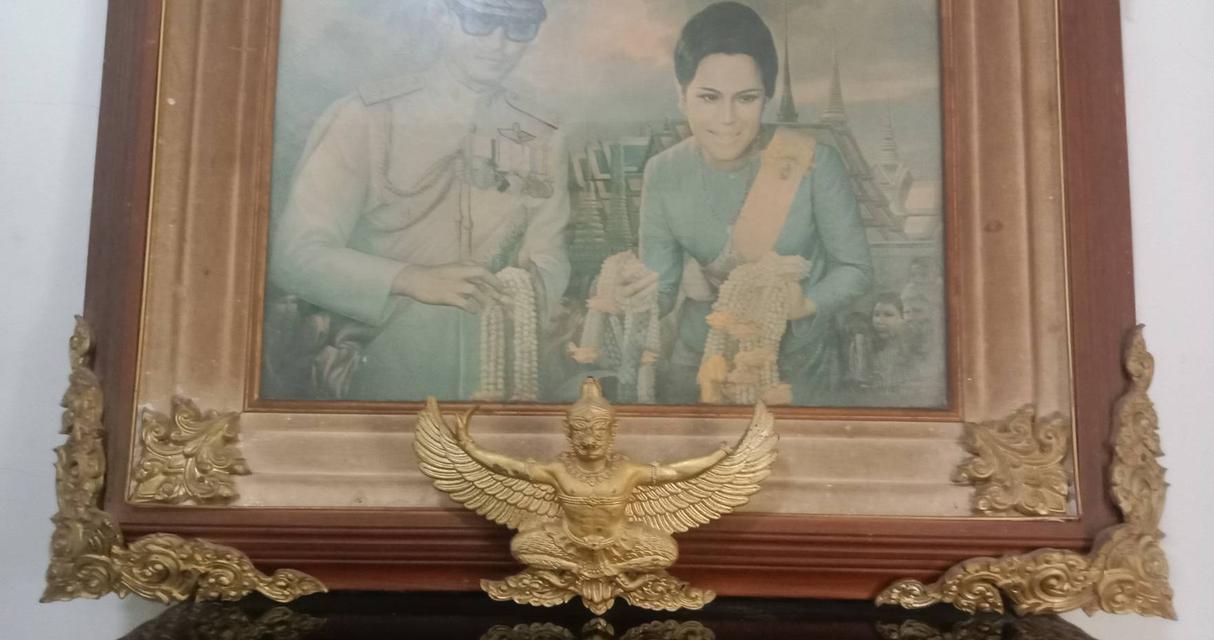 577.ภาพพิมพ์เก่าพระบรมสาทิสลักษณ์ในหลวงรัชกาลที่ 9 และสมเด็จพระบรมราชินีนาถในรัชกาลที่ 9
