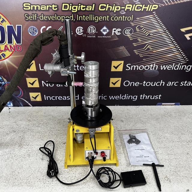 เครื่องหมุนงานเชื่อม BY10 220V จับท่อ0-2.5นิ้ว รับน้ำหนัก10กก พร้อมแขนจับหัวเขื่อม