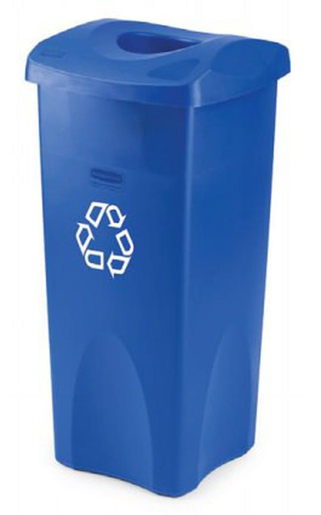 Untouchable? Square Recycling Container  ถังขยะรีไซเคิลสี่เหลี่ยมทรงสูงฝาเจาะช่องตามสัญลักษณ์ 6