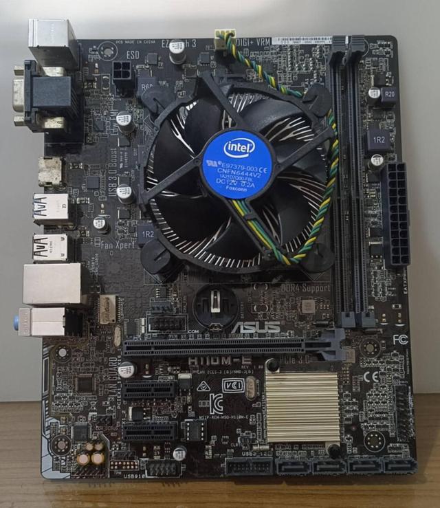 Mainboard (เมนบอร์ด) ASUS H110M-E พร้อม CPU Core i3 7100 และซิ้งพัดลมระบายความร้อน พร้อมใช้งาน 2