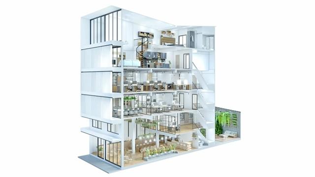 ใกล้รพ.พระนั่งเกล้า 1.4 กม.ขนาดใหญ่ 44 ตร.วา. 884 ตร.ม. พร้อมทำธุรกิจ MRTไทรม้า 250ม. 2คูหา อาคาร โชว์รูม ให้เช่า 5.5ชั้ 6