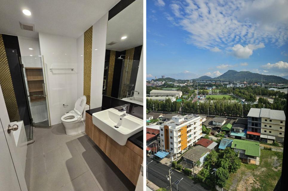 ให้เช่า พลัส คอนโด ศรีราชา ใกล้โรบินสัน ศรีราชา 34 ตารางเมตร 1 ห้องนอน ชั้น12A วิวภูเขา ตกแต่งครบ 6