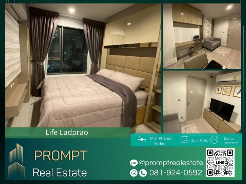 KL04337 - Life Ladprao - 35.5 sqm  - MRT PhahonYothin - BTS HaYekLadPrao - CentralLadprao 1