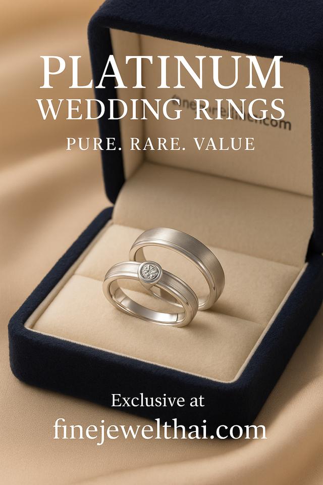 Finejewelthai รับออกแบบ สั่งทำแหวนแต่งงาน แหวนแพลทินัม950