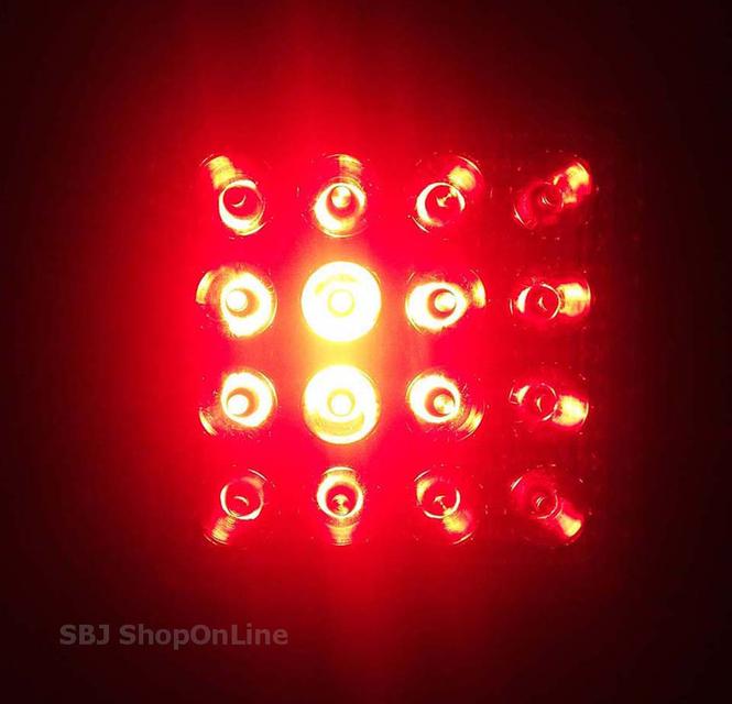 ไฟตกหมึก 4.2x4.2 นิ้ว 48 วัตต์ ไฟ 12-24 โวลท์ ให้แสงสีแดง รูปที่ 2