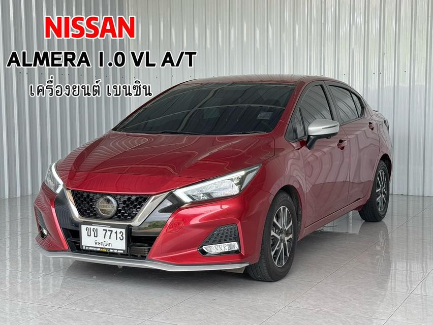รถมือเดียว สีแดง สภาพป้ายแดง Nissan Almera 1.0VL Sportech