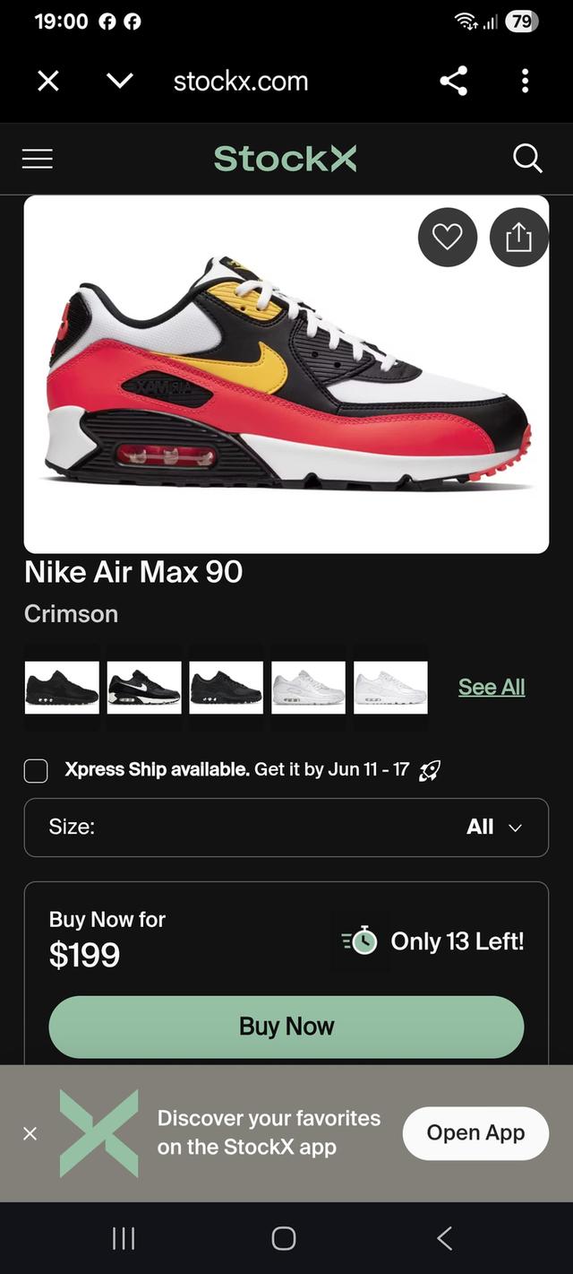 NIKE AIR MAX 90 CRIMSONEUR 42.5/27สวยใหม่ทั้งลำไร้ตำหนิสภาพ90%บวก บวก750ค่าส่ง50 รูปย่อยที่ 2