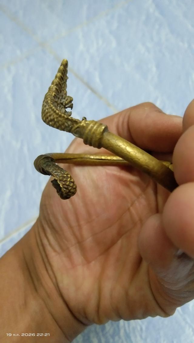 กำไลทองหลือง ลายพญานาค รูปที่ 1