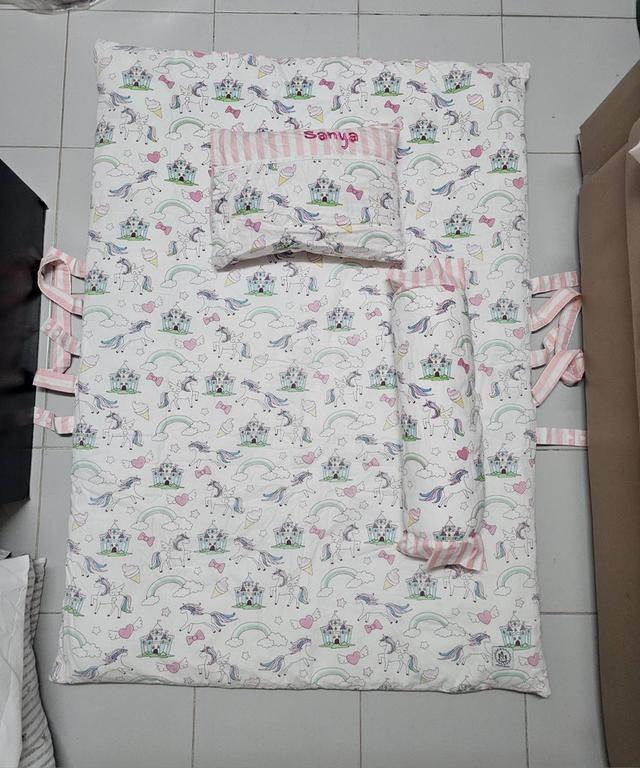 ชุดที่นอนเด็กอนุบาล พับได้ Nichpatr ปลอกผ้า Nano Airflow มือสอง สภาพสมบูรณ์