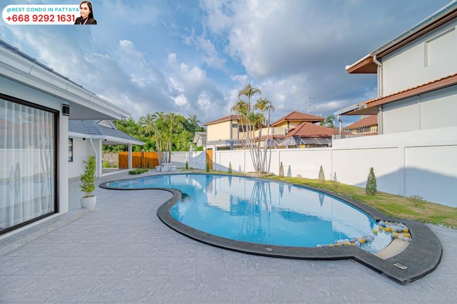 บ้านเดี่ยวพร้อมสระว่ายน้ำขนาดใหญ่ เฟอร์นิเจอร์ครบ บรรยากาศสงบ เหมาะสำหรับอยู่อาศัยหรือปล่อยเช่าระยะยาว #รหัสทรัพย์423 9