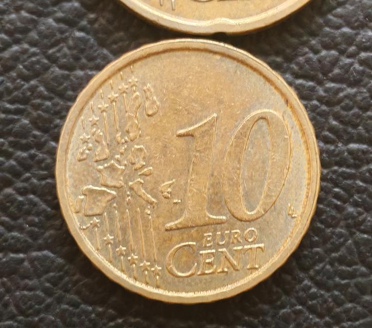 เหรียญ​ Euro อิตาลี ปี2002, 1 ยูโร, 50,20,10เซนต์​ปีเดียวทั้งหมด รูปที่ 10