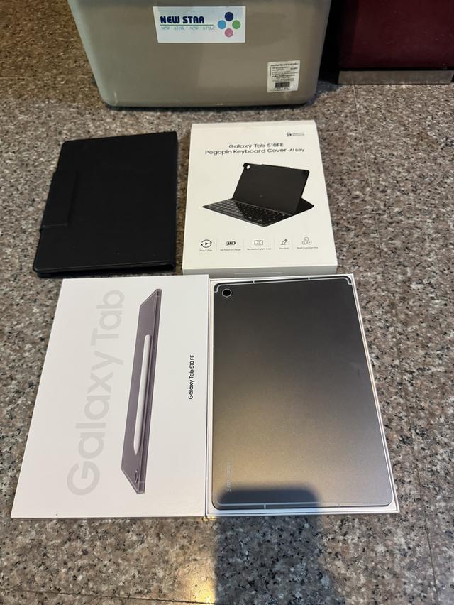 ขายSamsungTabS10FEสีGray128กิ๊กสูนTrueยกกล่องของแถมคีย์บอรดใหม่กริปใช้งานดีทุกๆฟังชั่นประกันปีหน้าถูกๆ