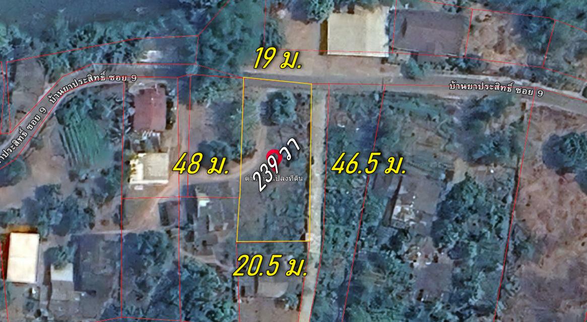  ที่ดิน 239 ตร.ว. ติดถนนคอนกรีต 2 ด้าน ถมแล้ว น้ำ-ไฟ-พร้อม  8