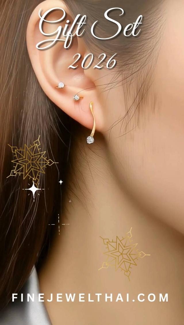 Finejewelthai ต่างหูเพชร ของขวัญปีใหม่ E1041