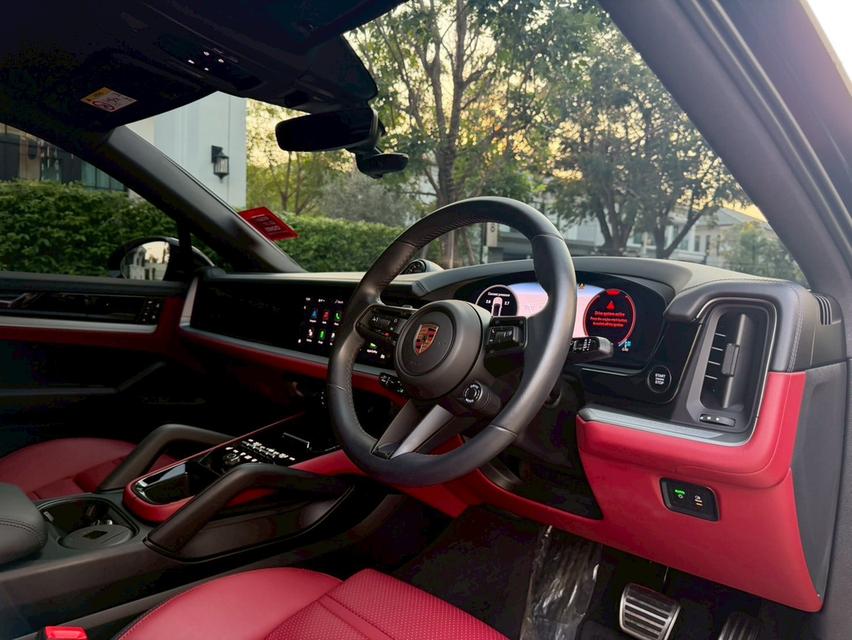 Porsche Cayenne S E-Hybrid ปี 2025รถออกศูนย์ AAS บอดี้สีดำ ภายในแดง รูปที่ 10