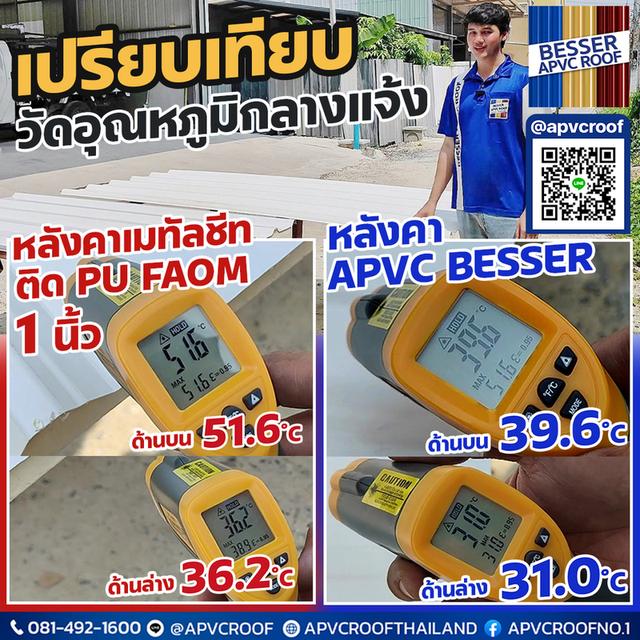 หลังคาเอพีวีซี APVC หลังคายูพีวีซี UPVC หลังคาไวนิล ตราเบสเซอร์ Besser รูปที่ 9
