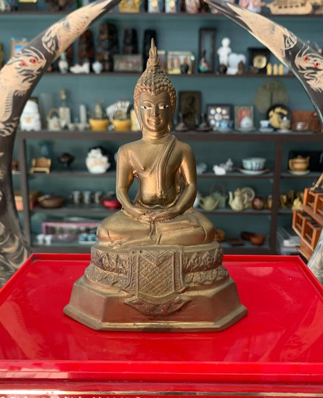 พระพุทธรูปเก่า เนื้อทองเหลือง 6