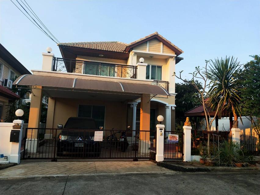 U1479 ให้เช่าบ้านเดี่ยว 2 ชั้นหมู่บ้านชวนชื่น วัชรพล ซอยรามอินทรา 65 บ้านพร้อมเฟอร์ ใกล้ห้างใกล้ตลาด ใกล้ทางด่วน บ้านสวยหลังมุม 1