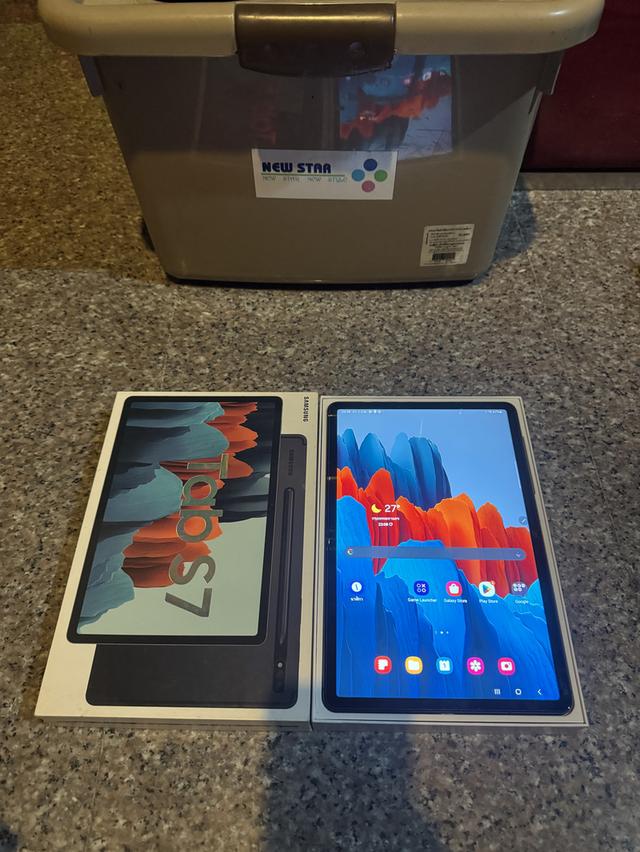 ขายๆๆๆถูกSamsungTabS7สีMystic Gray 128กิ๊กมีกล่องคับสภาพสวยการใช้งานดีเยี่ยมทุกๆฟังชั่นเครื่องรีสโตได้ตลอดไม่มีติดแอคเค้าใดๆคับ  สภาพ: 97% สวยๆคับไร้ร