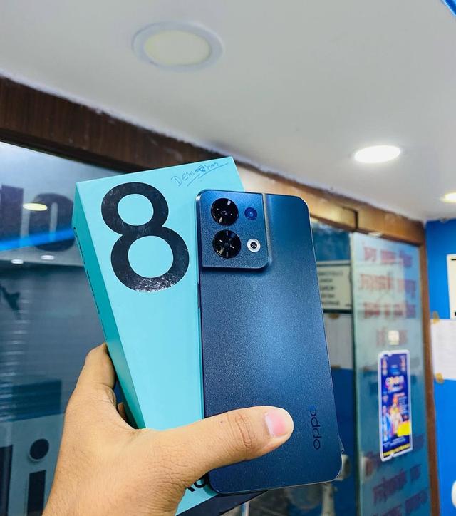 Oppo Reno 8 สีน้ำเงินมือ 2 อุปกรณ์ครบ