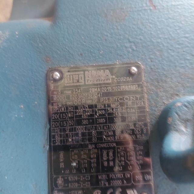 มอเตอร์ไฟฟ้า20hp.  380v. 7