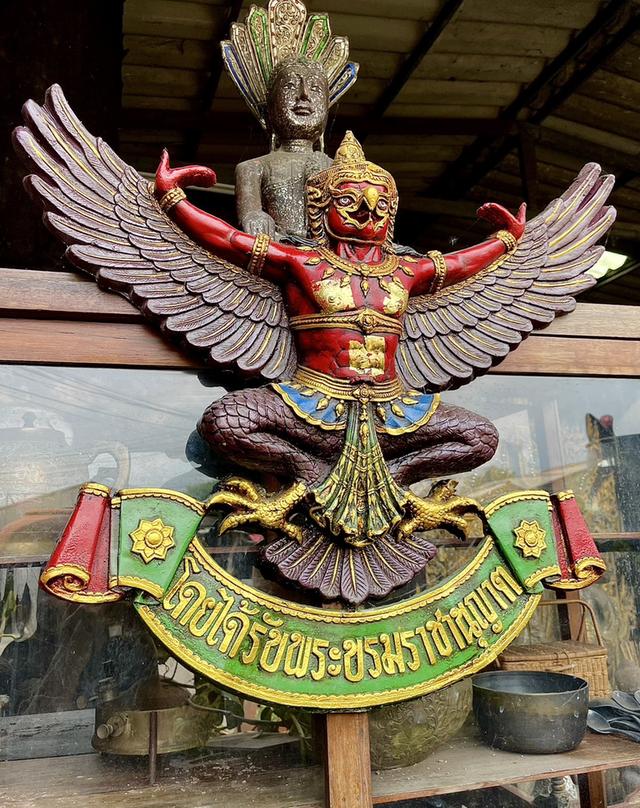 พญาครุฑ ครุฑธนาคาร พญาครุฑติดผนัง ขนาด70ซม 6